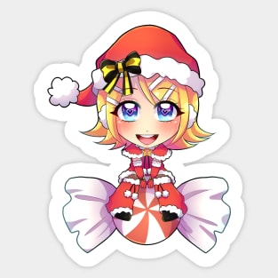 VOCALOID Kagamine Rin Chibi Christmas version Sticker